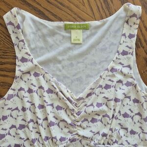 Sigrid Olsen Purple and White Tank Top